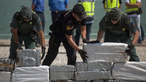 Spanish Police unit with drugs