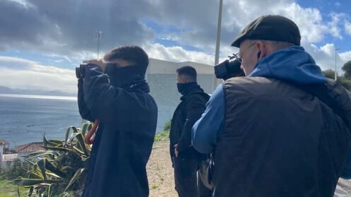 Cameraman films Anti-Drug Task Force during an investigation in Andalucia, Spain