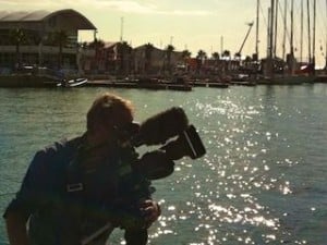 bilingual cameraman shooting for Volvo Ocean Race in Alicante, Spain.