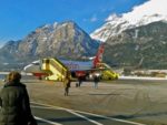 aitport Innsbruck with the alps in the background