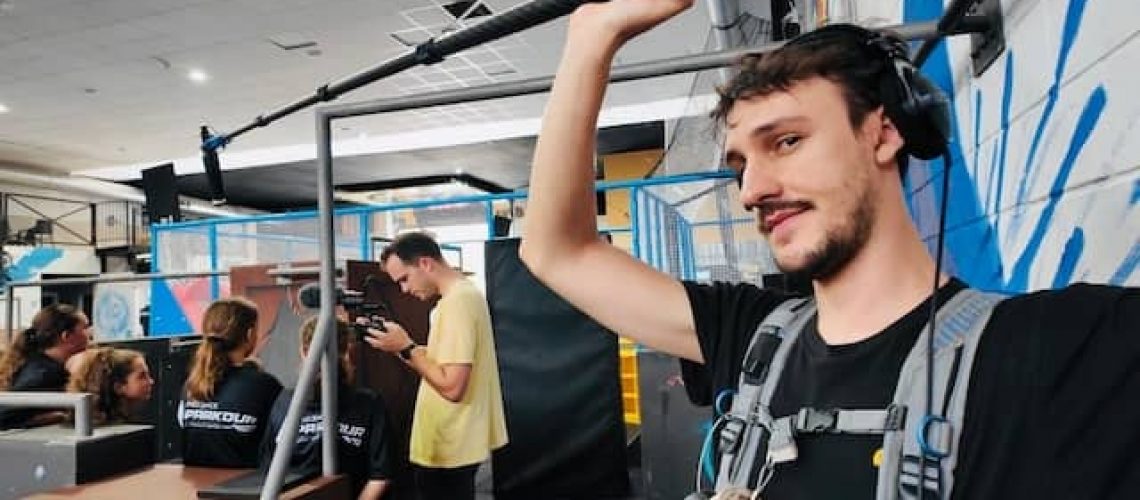 Sound Technician during documentary filming in Almeria