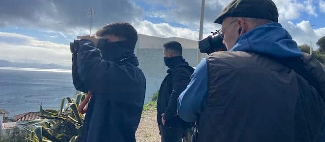 Cameraman films Anti-Drug Task Force during an investigation in Andalucia, Spain