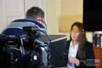 bilingual cameraman filming corporate interview Barcelona